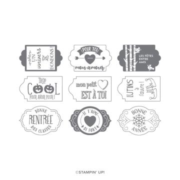 ÉTIQUETTES COQUETTES PHOTOPOLYMER STAMP SET (FRENCH)