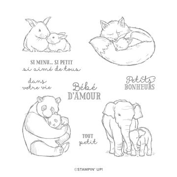 SET DE TAMPONS AMOVIBLES PETITS BONHEURS (FRANÇAIS)