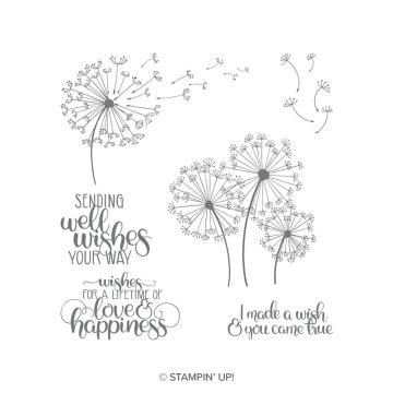 DANDELION WISHES CLING STAMP SET