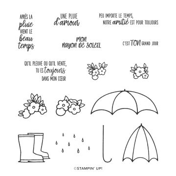 SET DE TAMPONS RÉSINE SOUS MON PARAPLUIE (FRANÇAIS)