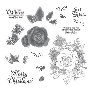 STEMPELSET CHRISTMAS ROSE (EN)