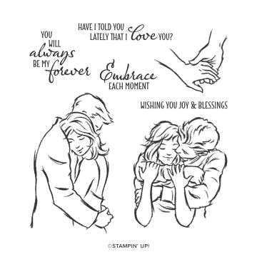EMBRACE EACH MOMENT CLING STAMP SET
