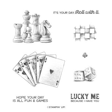 GAME ON CLING STAMP SET (ENGLISH)