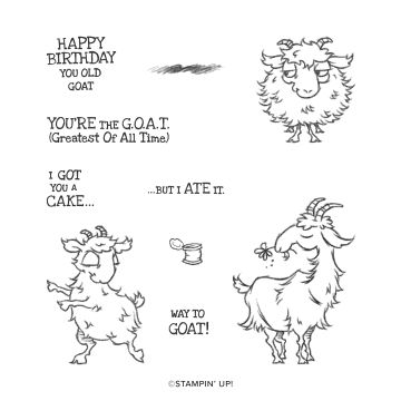 WAY TO GOAT CLING STAMP SET (ENGLISH)