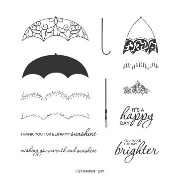 PRETTY PARASOL PHOTOPOLYMER STAMP SET