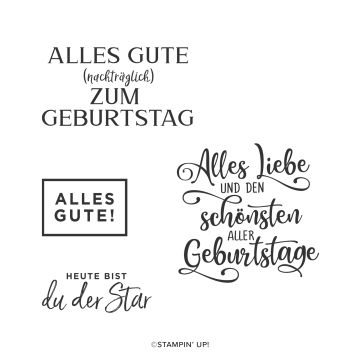 SET DE TAMPONS AMOVIBLES SCHÖNSTER GEBURTSTAG (ALLEMAND)