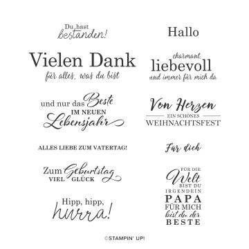 STEMPELSET ABLÖSBAR NUR DAS BESTE (DEUTSCH)
