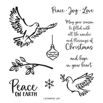 STAMP SET CLING DOVE OF HOPE (ENGLISH)