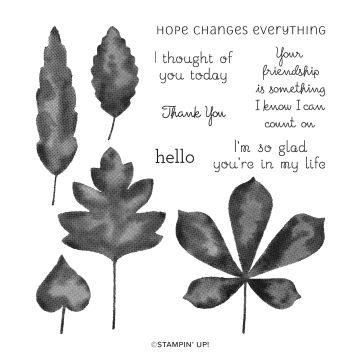LOVE OF LEAVES PHOTOPOLYMER STAMP SET (ENGLISH)