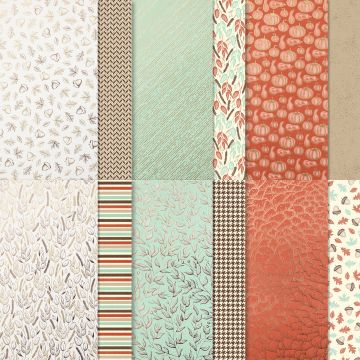 BESONDERES DESIGNERPAPIER GOLDENER HERBST