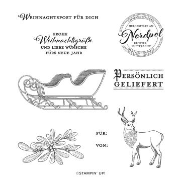 STEMPELSET ABLÖSBAR WEIHNACHTSPOST (DEUTSCH)