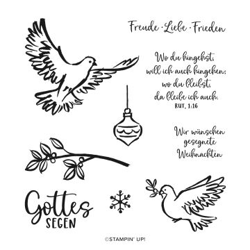 CLINGSTEMPELSET FREUDE, LIEBE, FRIEDEN (DUITS)