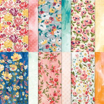 FINE ART FLORAL 12" X 12" (30.5 X 30.5 CM) DESIGNER SERIES PAPER