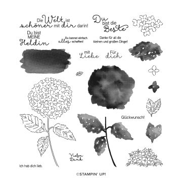 STEMPELSET KLARSICHT HERRLICHE HORTENSIE (DEUTSCH)
