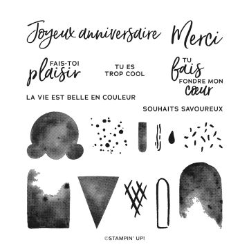 SET DE TAMPONS EN RÉSINE DOUCEURS GLACÉES (FRANÇAIS)