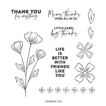 FLOWERS OF FRIENDSHIP CLING STAMP SET