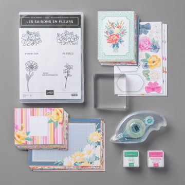 ENSEMBLE DE FOURNITURES LES SAISONS EN FLEURS (FRANÇAIS)