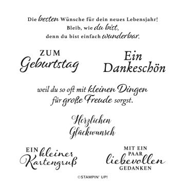 STEMPELSET ABLÖSBAR LIEBEVOLLE GEDANKEN (DEUTSCH)
