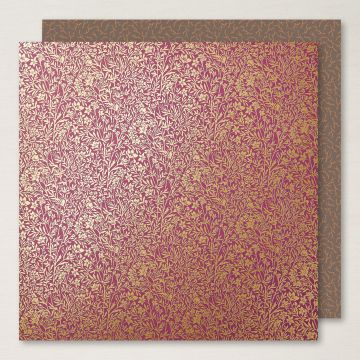 PAPIER DE LA SÉRIE DESIGN SPÉCIALITÉ 12" X 12" (30,5 X 30,5 CM) AUTOUR DES MÛRES