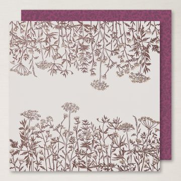 PAPIER DE LA SÉRIE DESIGN SPÉCIALITÉ 12" X 12" (30,5 X 30,5 CM) AUTOUR DES MÛRES