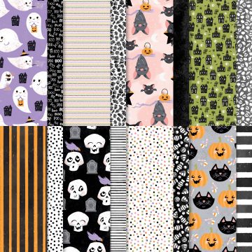 HARTVEROVEREND HALLOWEEN-DESIGNPAPIER 6" X 6" (15,2 X 15,2 CM)