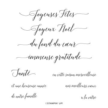 SET DE TAMPONS AMOVIBLES VŒUX SINCÈRES (FRANÇAIS)