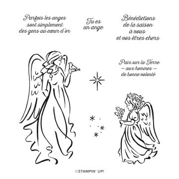 SET DE TAMPONS AMOVIBLES ANGES DE PAIX (FRANÇAIS)