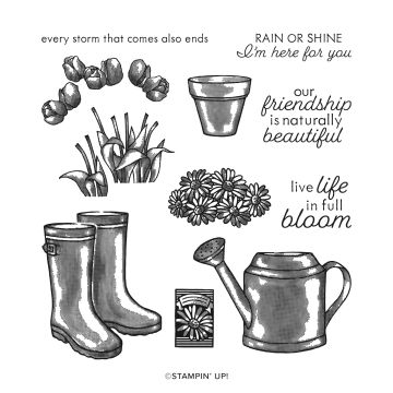 FLOWERING RAIN BOOTS PHOTOPOLYMER STAMP SET