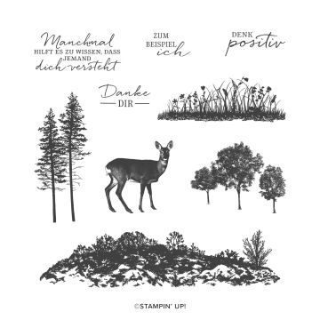 AM WALDRAND CLING STAMP SET (GERMAN)