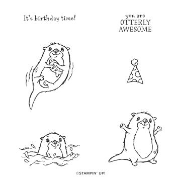 AWESOME OTTERS CLING STAMP SET (ENGLISH)