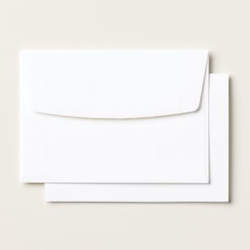 CARTES NOTES ET ENVELOPPES BLANC SIMPLE