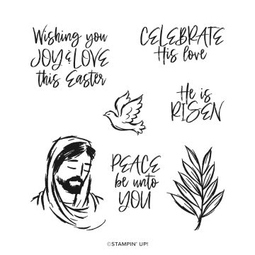 REJOICE IN HIM CLING STAMP SET (ENGLISH)