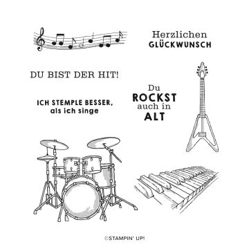 DU ROCKST CLING STAMP SET (GERMAN)