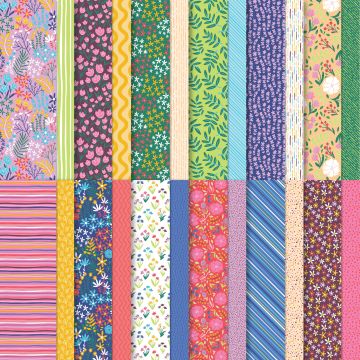 FLEUR EN KLEUR-DESIGNPAPIER VOOR GASTVROUWEN 12" X 12" (30,5 X 30,5 CM)