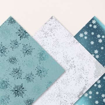 SPECIAAL DESIGNPAPIER TOVERACHTIGE VLOKKEN 12" X 12" (30,5 X 30,5 CM)