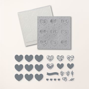 ADORING HEARTS HYBRID EMBOSSING FOLDER