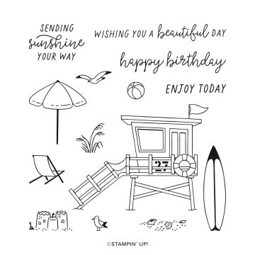 BEACH DAY PHOTOPOLYMER STAMP SET (ENGLISH)