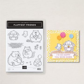 FLUFFIEST FRIENDS CLING STAMP SET
