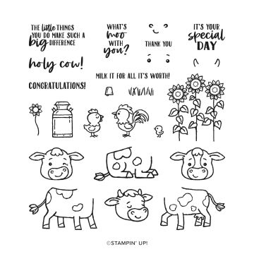 CUTEST COWS PHOTOPOLYMER STAMP SET (ENGLISH)