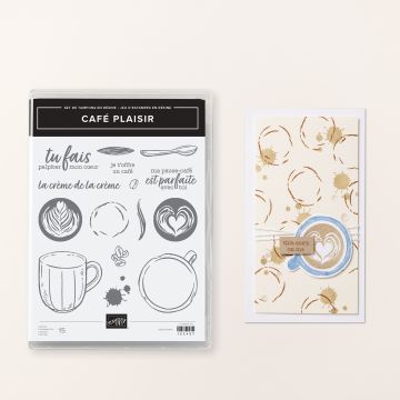 SET DE TAMPONS EN RÉSINE CAFÉ PLAISIR (FRANÇAIS)