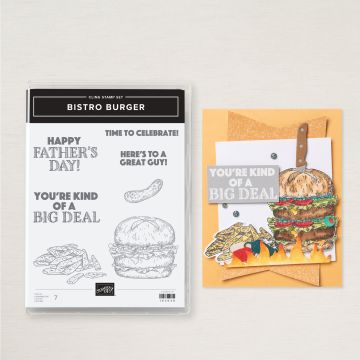 BISTRO BURGER CLING STAMP SET (ENGLISH)