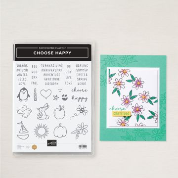 CHOOSE HAPPY PHOTOPOLYMER STAMP SET (ENGLISH)