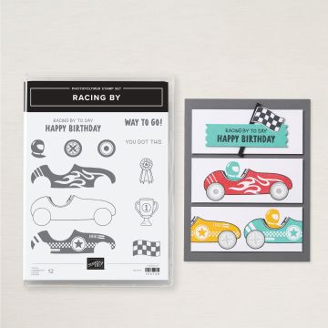 RACING BY PHOTOPOLYMER STAMP SET (ENGLISH)