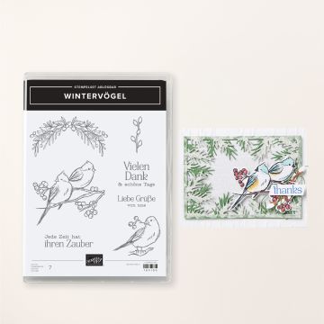 STEMPELSET ABLÖSBAR WINTERVÖGEL (DEUTSCH)
