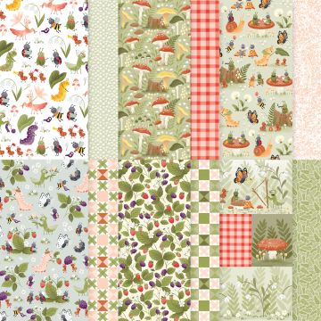 PAPIER DE LA SÉRIE DESIGN 12" X 12" (30,5 X 30,5 CM) JOLIES BESTIOLES