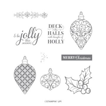 CHRISTMAS GLEAMING CLING STAMP SET (ENGLISH)