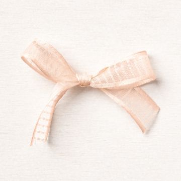 PETAL PINK 5/8" (1.6 CM) ORGANDY STRIPED RIBBON