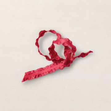 REAL RED 3/8" (1 CM) MINI RUFFLED RIBBON