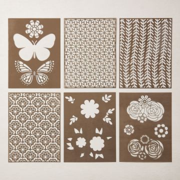 DECORATIESJABLONEN MET VLINDERS EN BLOEMENPATRONEN