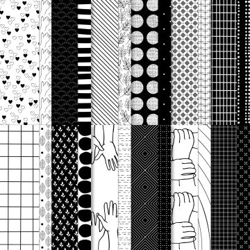 PAPIER DE LA SÉRIE DESIGN 6" X 6" (15,2 X 15,2 CM) TOUS ENSEMBLE